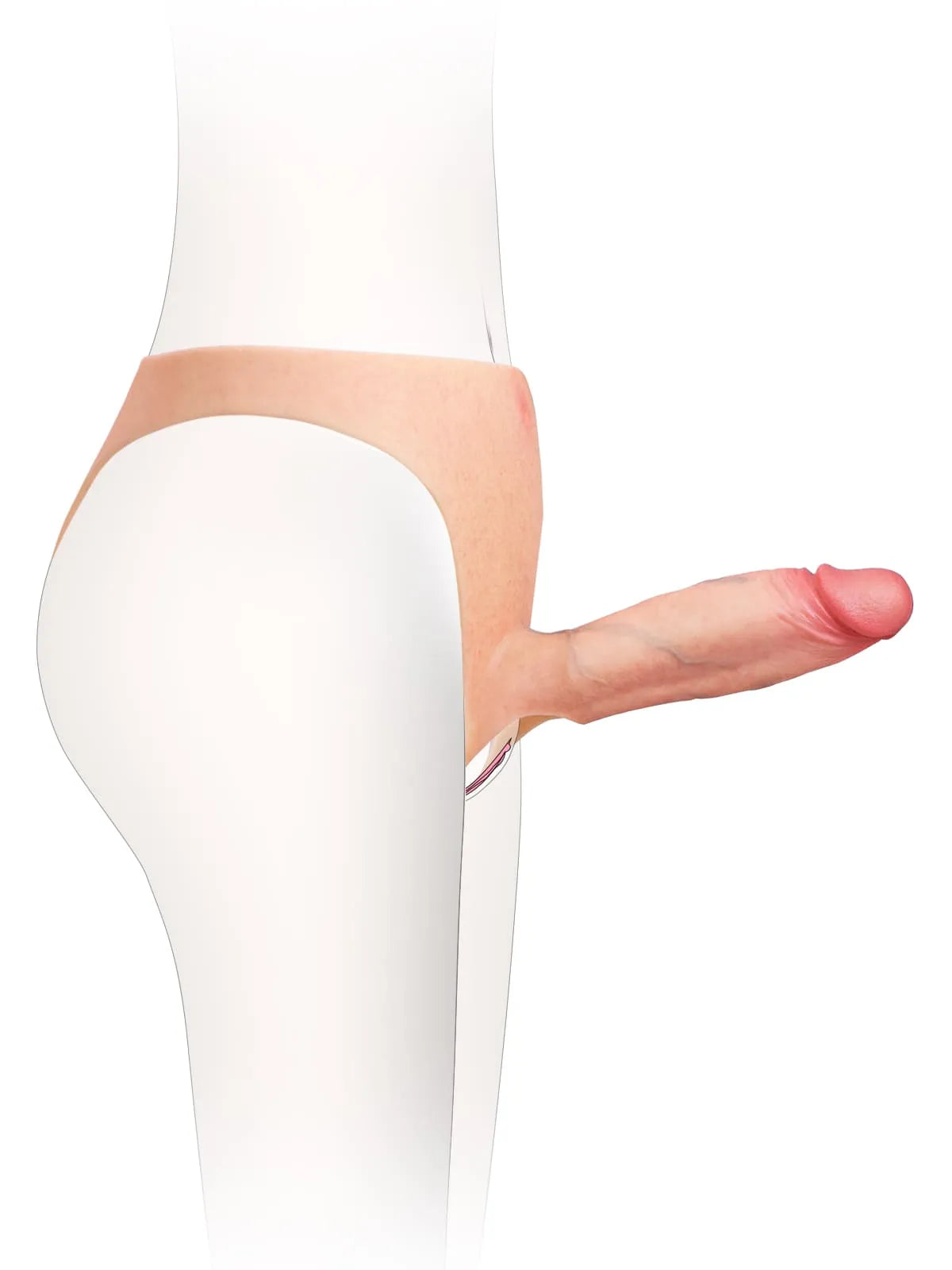 Daenerys:Arnés Strap-On Hueco • Extensión de Pene • Manga para Disfunción Eréctil - 20 cm