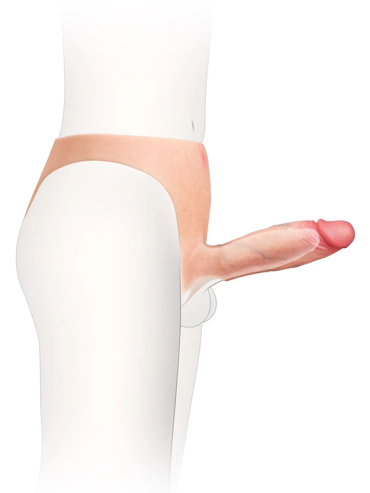 Daenerys:Arnés Strap-On Hueco • Extensión de Pene • Manga para Disfunción Eréctil - 20 cm