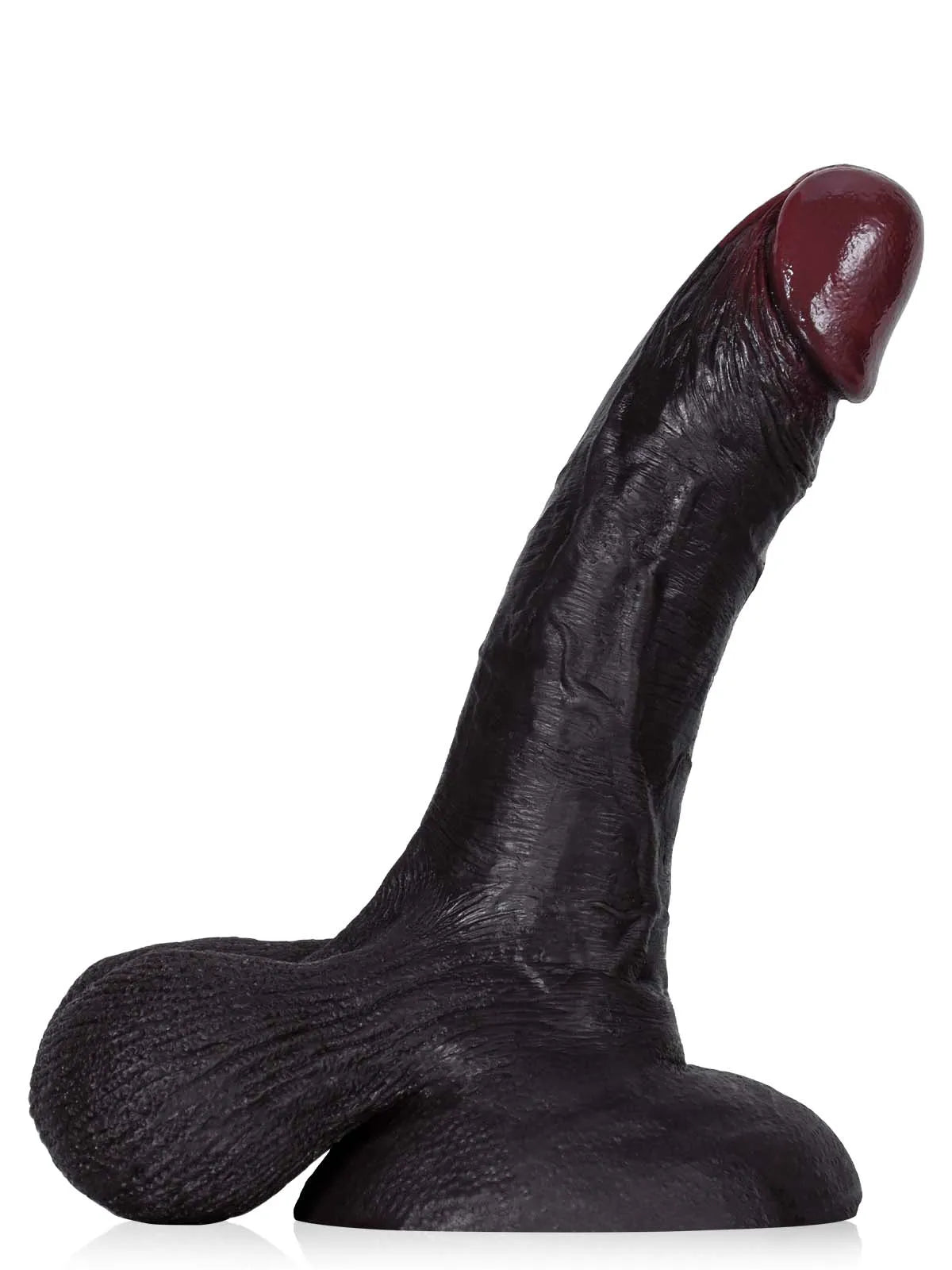 Noé - Consolador Realista Negro con Testículos Móviles - 22 cm