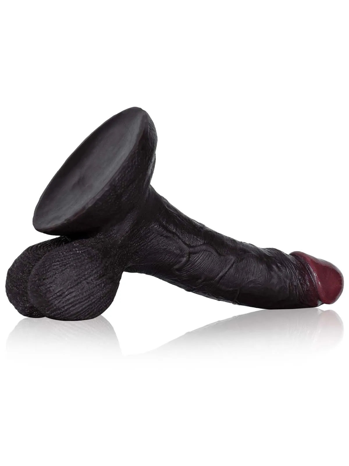 Noé - Consolador Realista Negro con Testículos Móviles - 22 cm