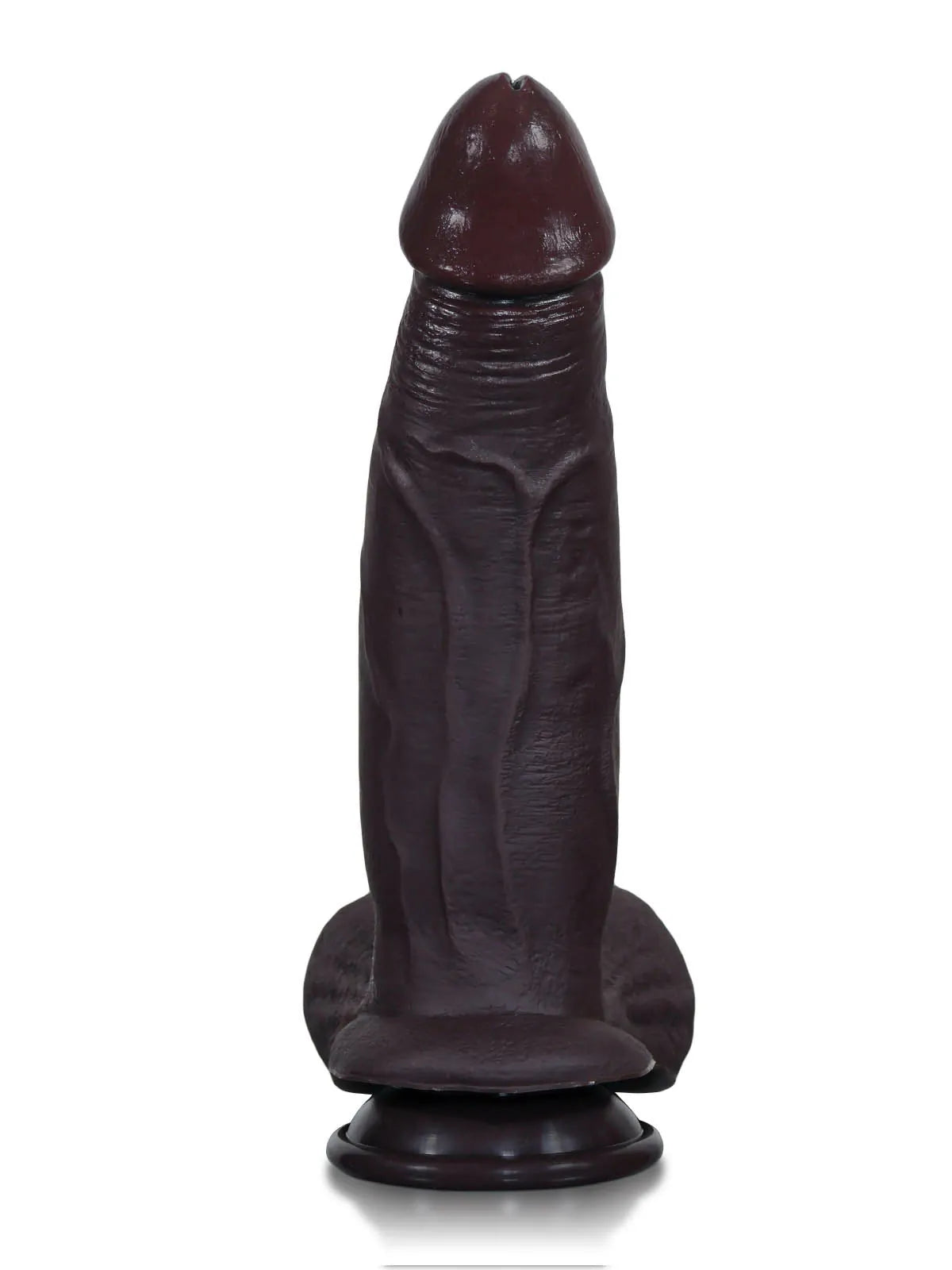 Reed - Dildo Negro Gigante Realista con Piel Deslizante y Ventosa - 26,5 cm