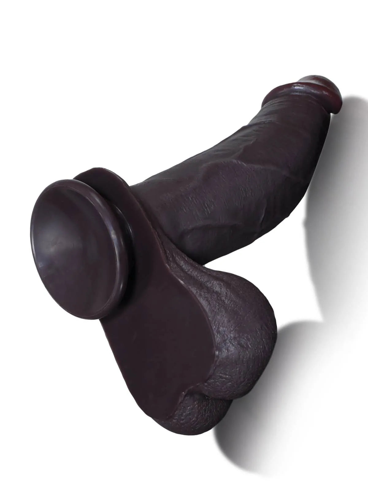 Reed - Dildo Negro Gigante Realista con Piel Deslizante y Ventosa - 26,5 cm
