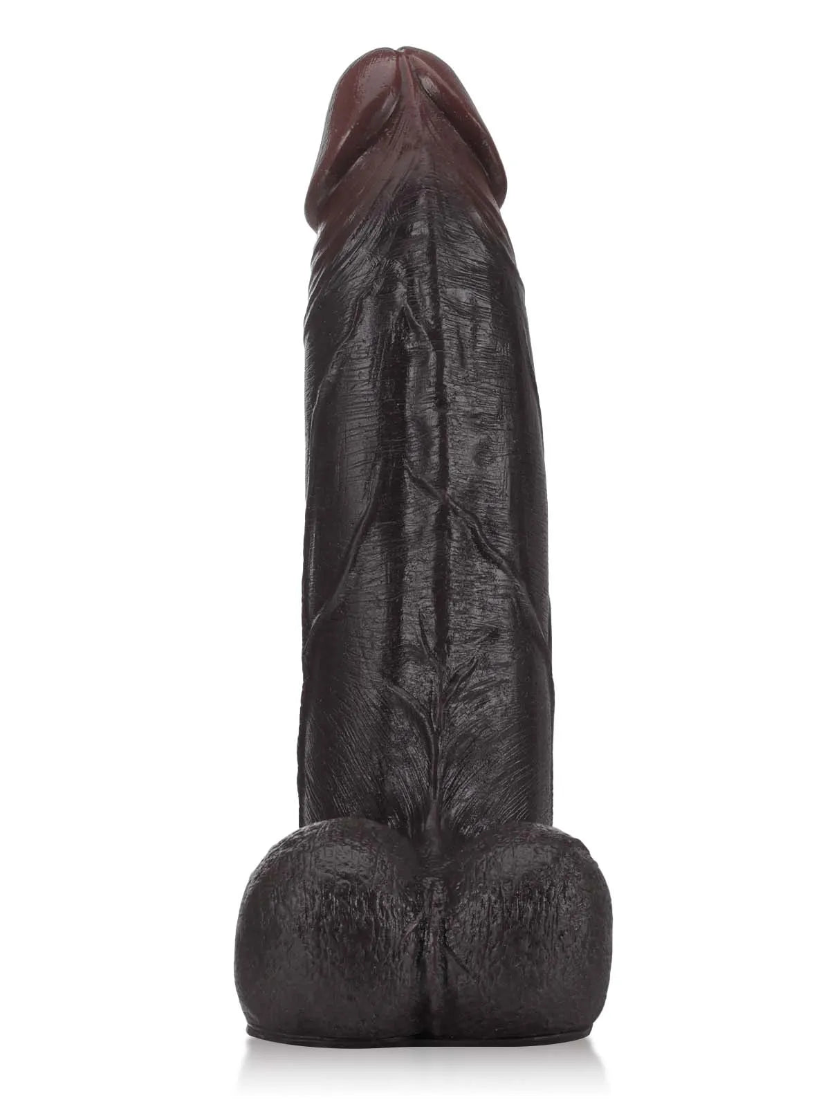 Andrés - Consolador Negro con Piel Deslizante, Testículos y Sistema Vac-U-Lock - 27,5 cm