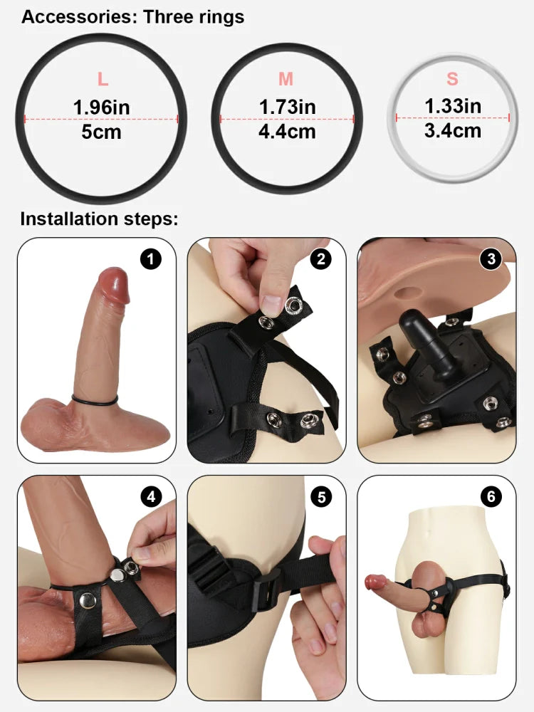 Arnés Strap-On Vac-U-Lock con Conector Seguro para Consoladores