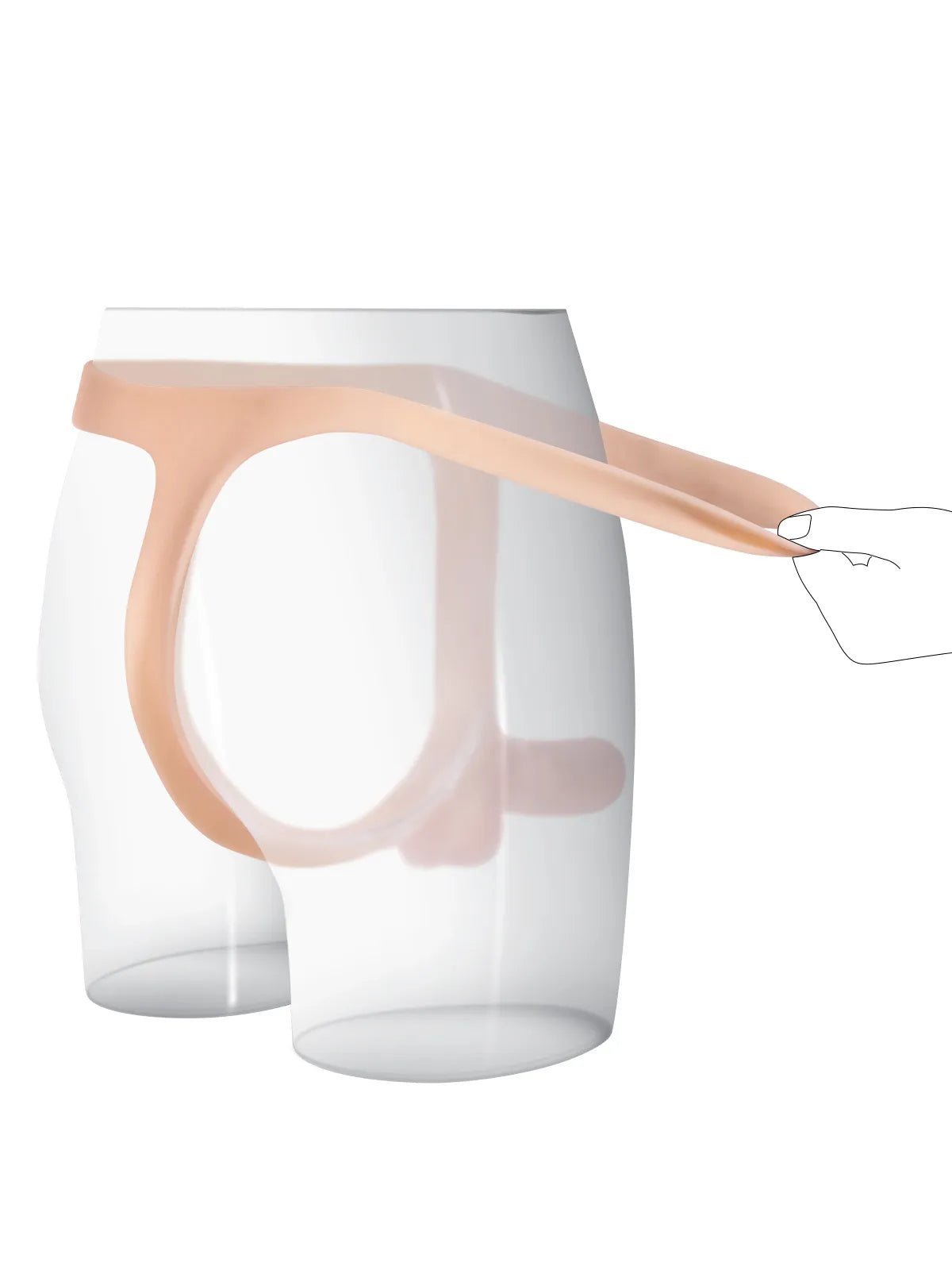 Héctor - Arnés con Consolador Realista de Silicona Ultrafino y Grueso - 15 cm