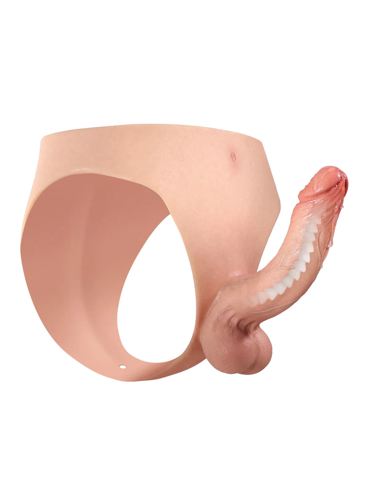 Jose - Arnés con Consolador de Silicona, Eje Sólido y Testículos Suaves - 17,5 cm