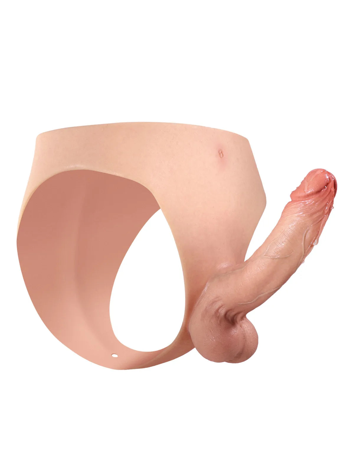 Jose - Arnés con Consolador de Silicona, Eje Sólido y Testículos Suaves - 17,5 cm
