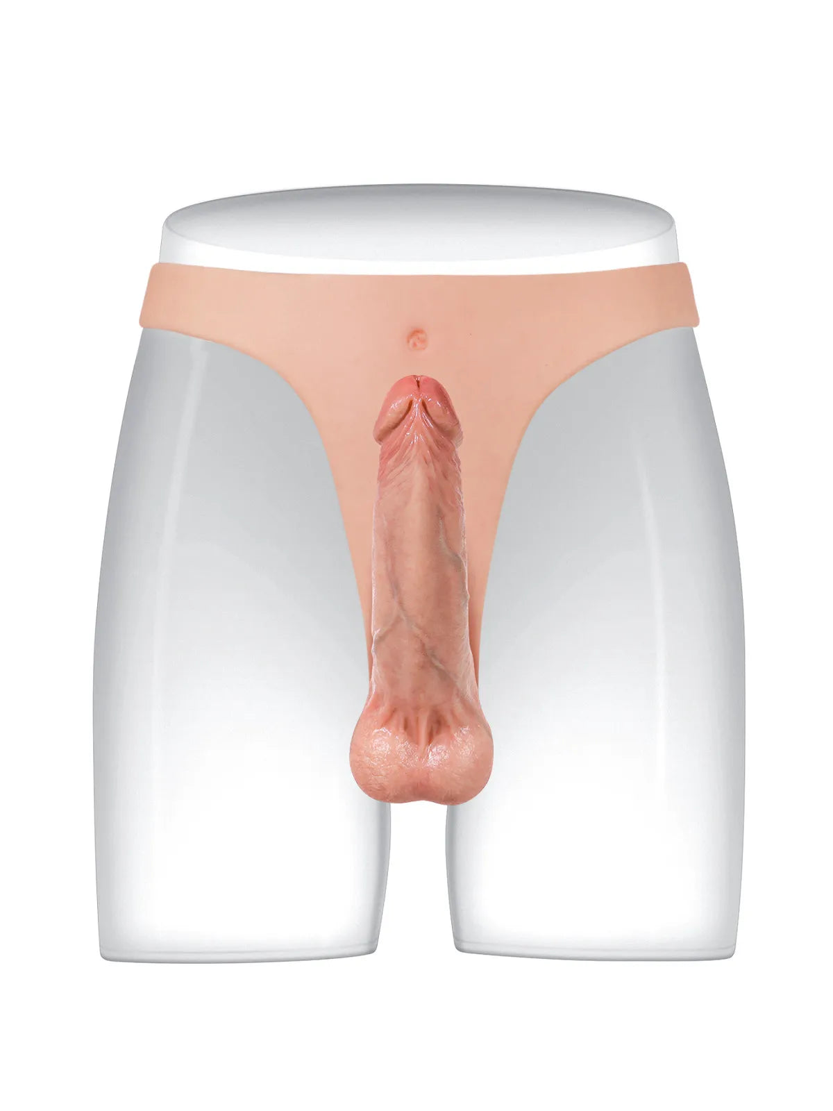 Leocadio - Arnés con Consolador de Silicona con Correa y Eje Delgado - 16 cm