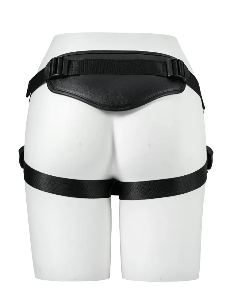 Arnés de Cuero Ajustable para Consoladores con Ventosa