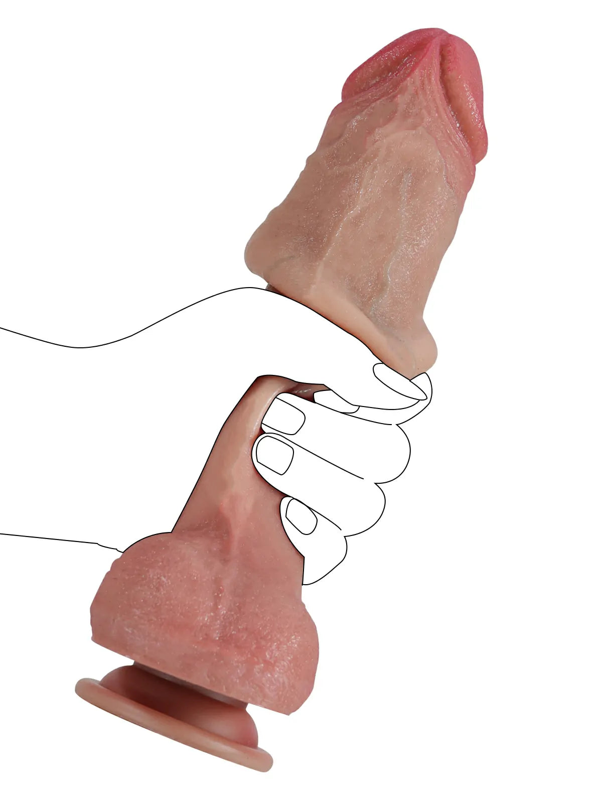 Benjamin - Dildo Vibrador Realista con Piel Deslizante Suave - 22 cm