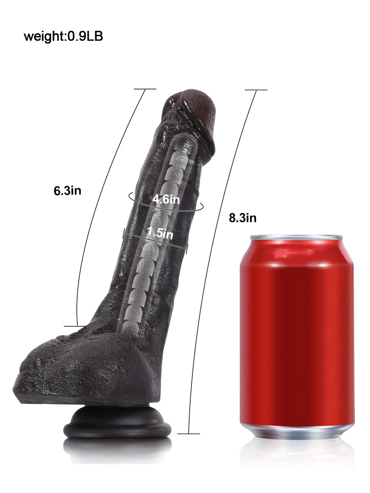 Jodie - Consolador Realista de Doble Densidad con Textura de Venas - 20 cm