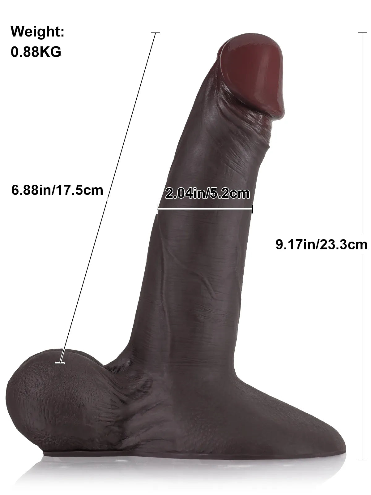Diego - Consolador con Piel Deslizante, Testículos Móviles y Sistema Vac-U-Lock - 23,3 cm