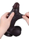 Dorian - Consolador Negro Más Ancho en el Centro - 20,3 cm