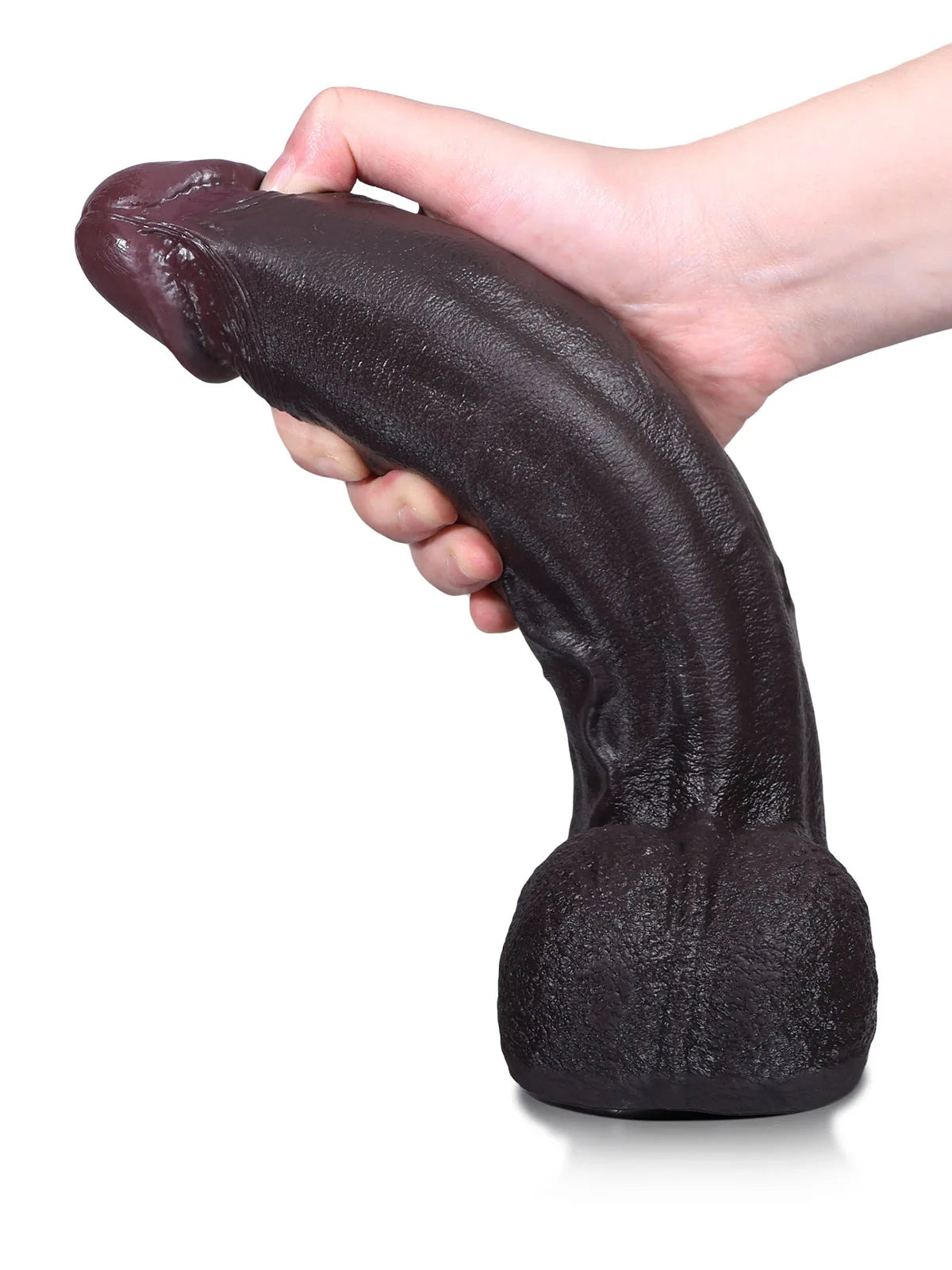 Henry 27,4 cm Dildo Negro Vibrador con Punta Afilada y Cuerpo Ancho