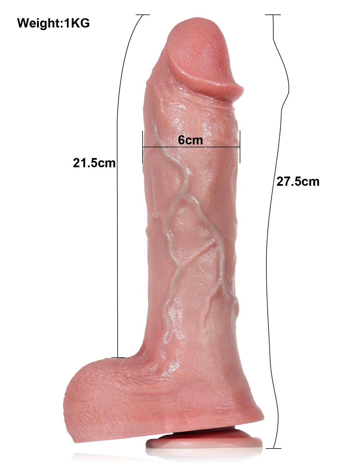 Jerónimo - Consolador con Movimiento Profundo y Vibración para Placer Intenso - 27,5 cm