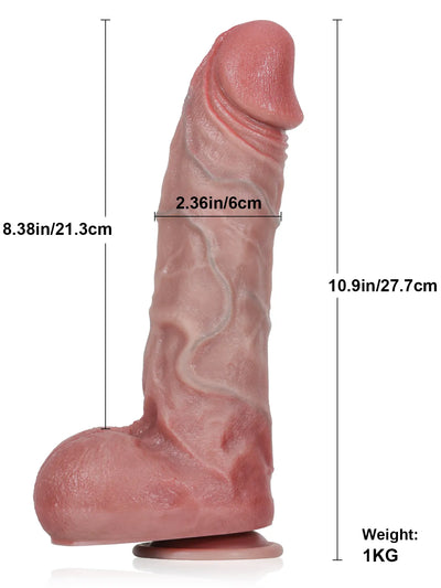 Jesús - Consolador Grande con 7 Modos de Empuje y 3 Modos de Vibración - 27,7 cm
