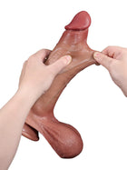 Magnus - Dildo Realista Curvo con Piel Deslizante y Ventosa - 26,7 cm