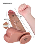 Magnus - Dildo Realista Curvo con Piel Deslizante y Ventosa - 26,7 cm