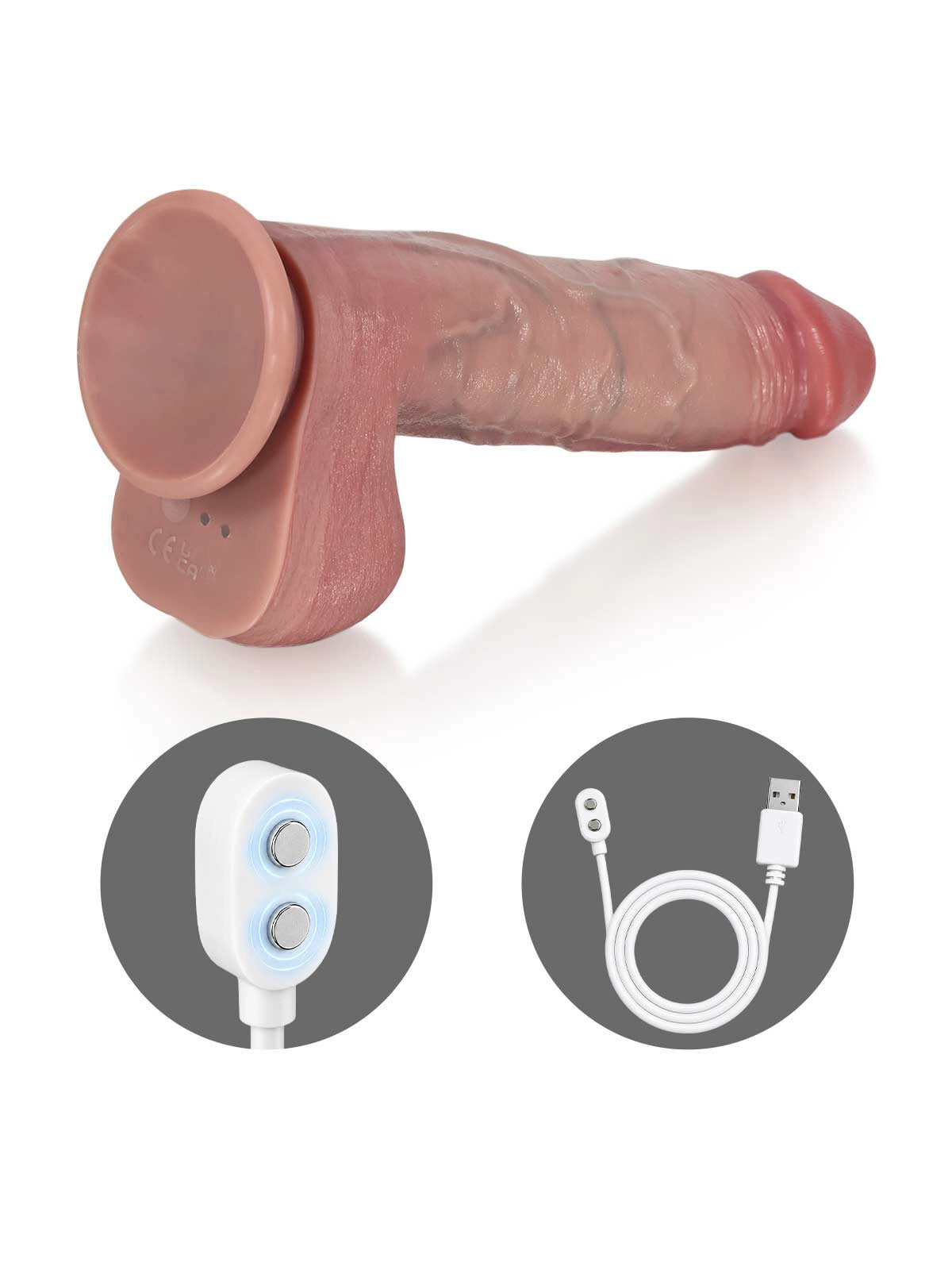Marco - Dildo Vibrador con Glande Turgente y Corona Ancha - 25 cm