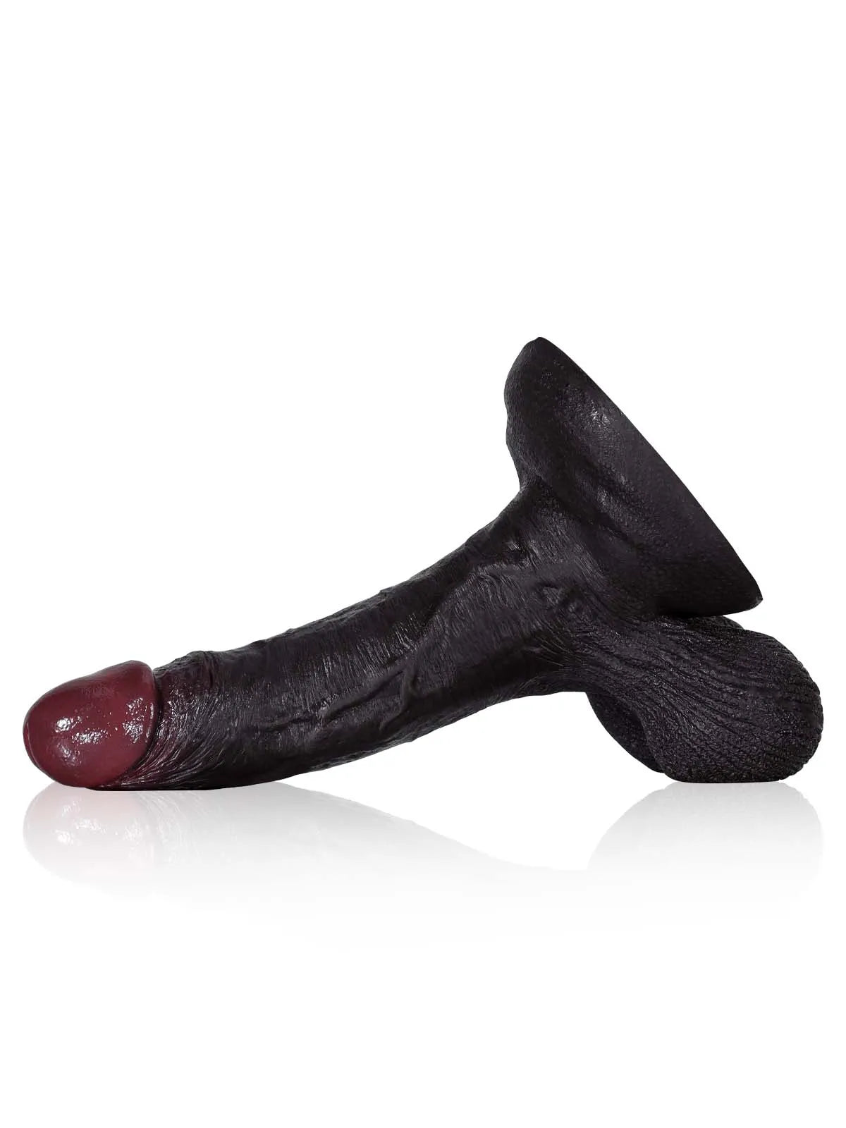 Noé - Consolador Realista Negro con Testículos Móviles - 22 cm