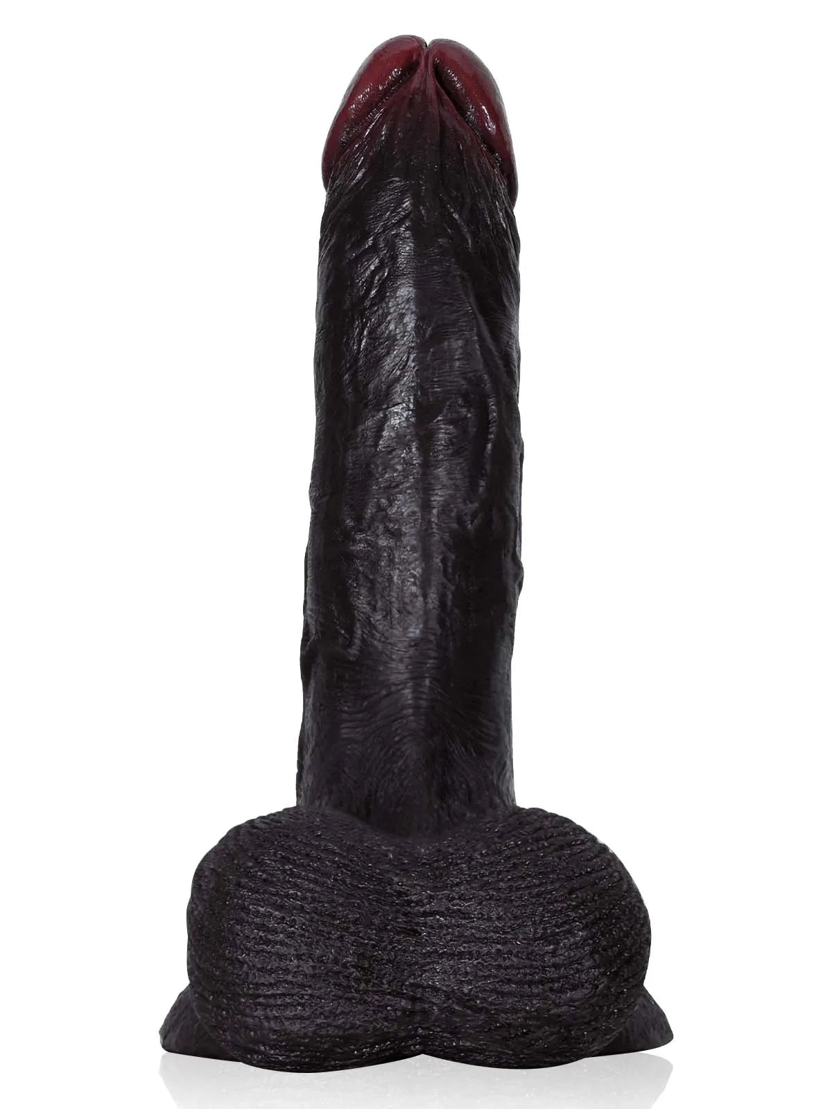 Noé - Consolador Realista Negro con Testículos Móviles - 22 cm