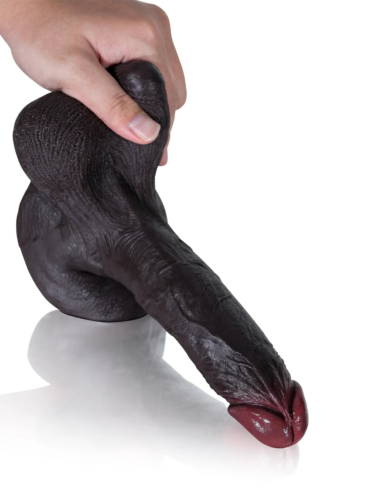 Noé - Consolador Realista Negro con Testículos Móviles - 22 cm