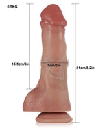 Salvador - Consolador con Empuje, Vibración y Calor, con Control Remoto - 21 cm