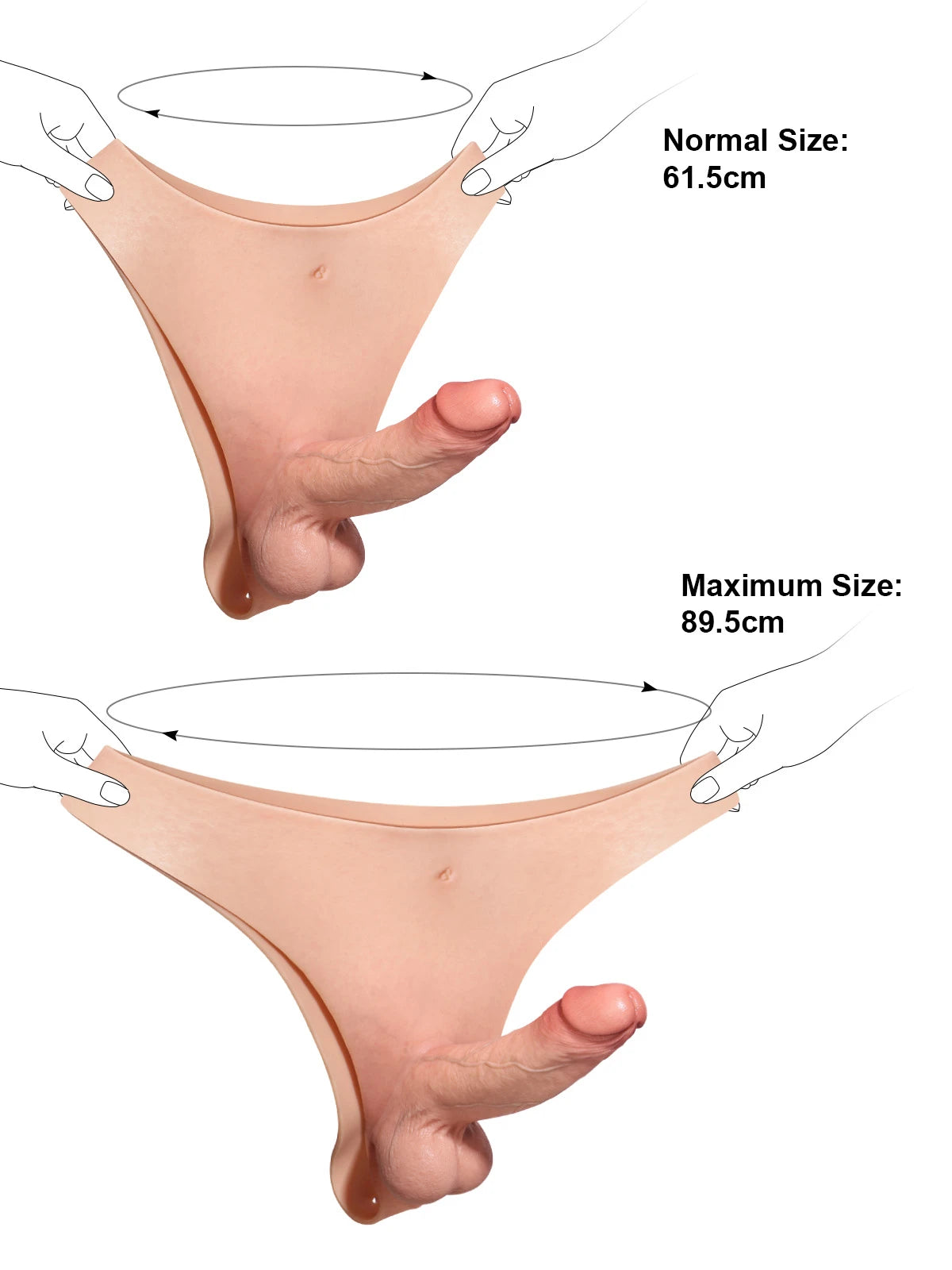 Jose - Arnés con Consolador de Silicona, Eje Sólido y Testículos Suaves - 17,5 cm
